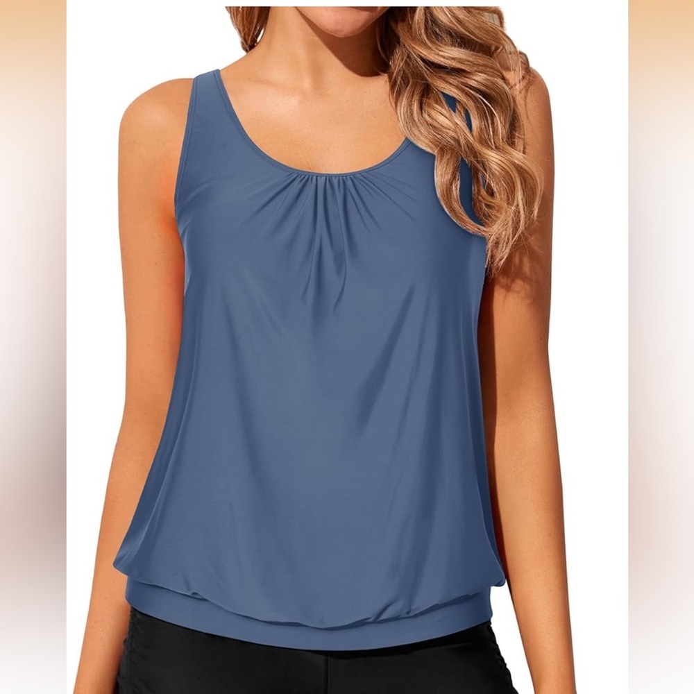 Yonique Blouson Tankini Modest Loose Fit Swimwear.
Size S